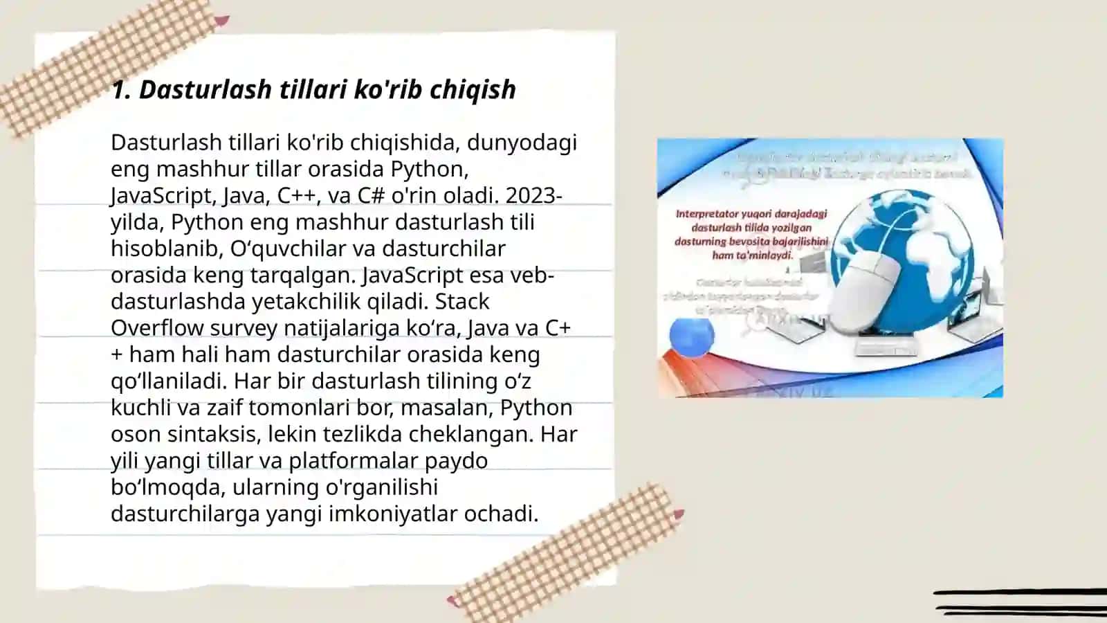 Dasturlash Tillari Ko'rib Chiqish 3