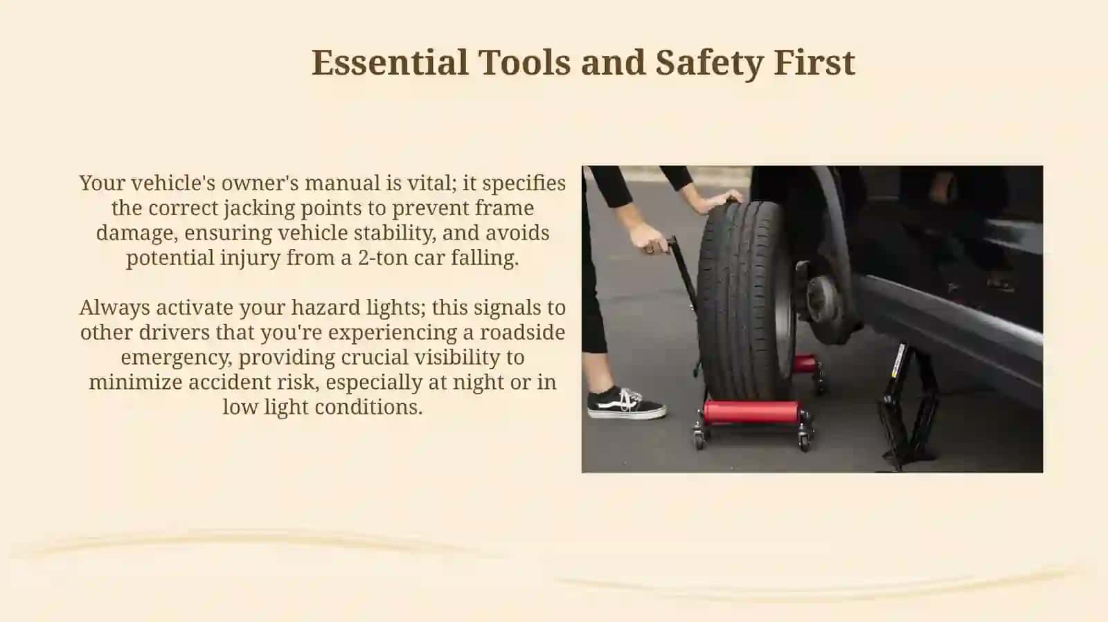 Changing a tire 3