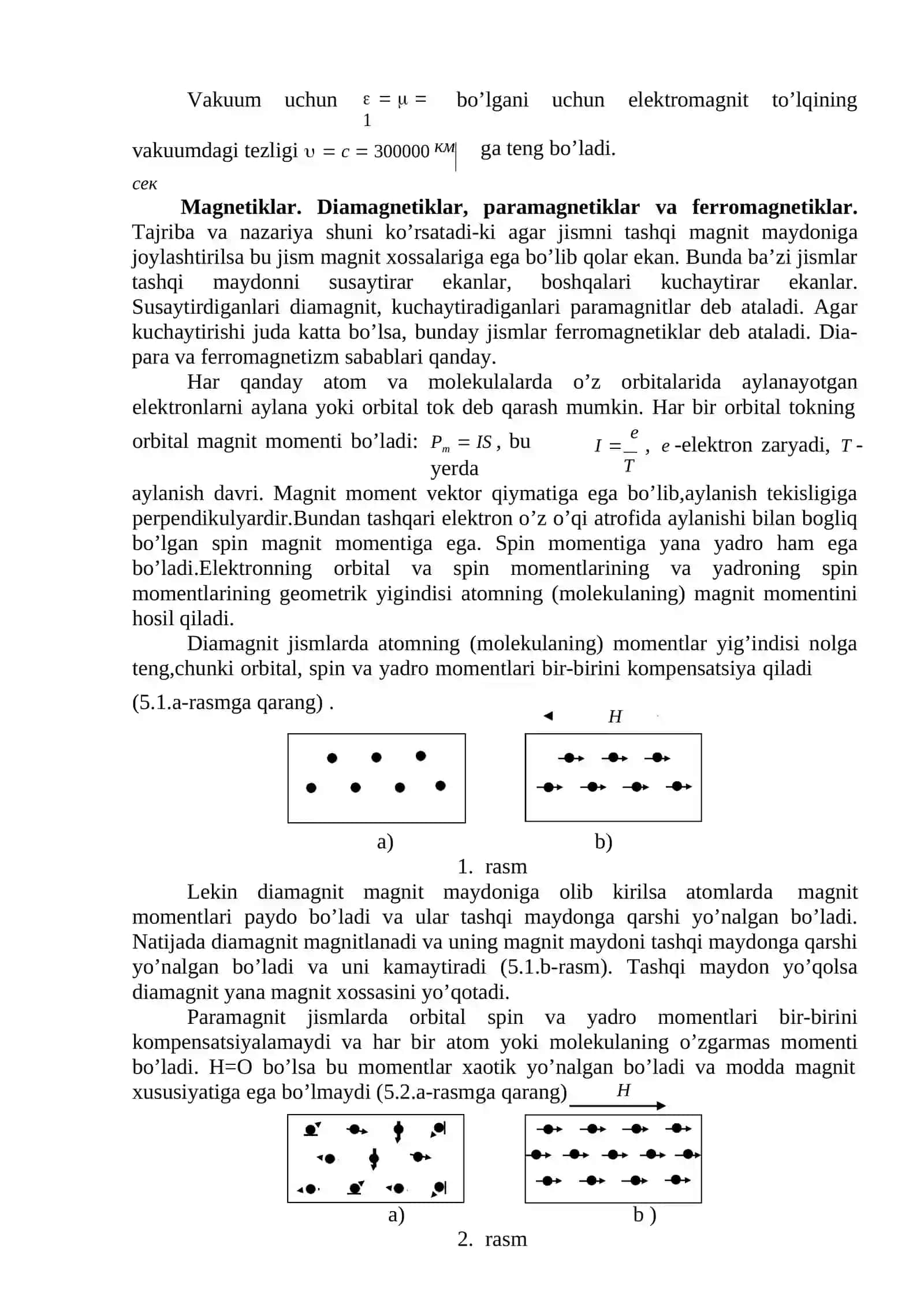 Gisterezis va domenlar nazariyasi.Magnit singdiruvchanlik 3