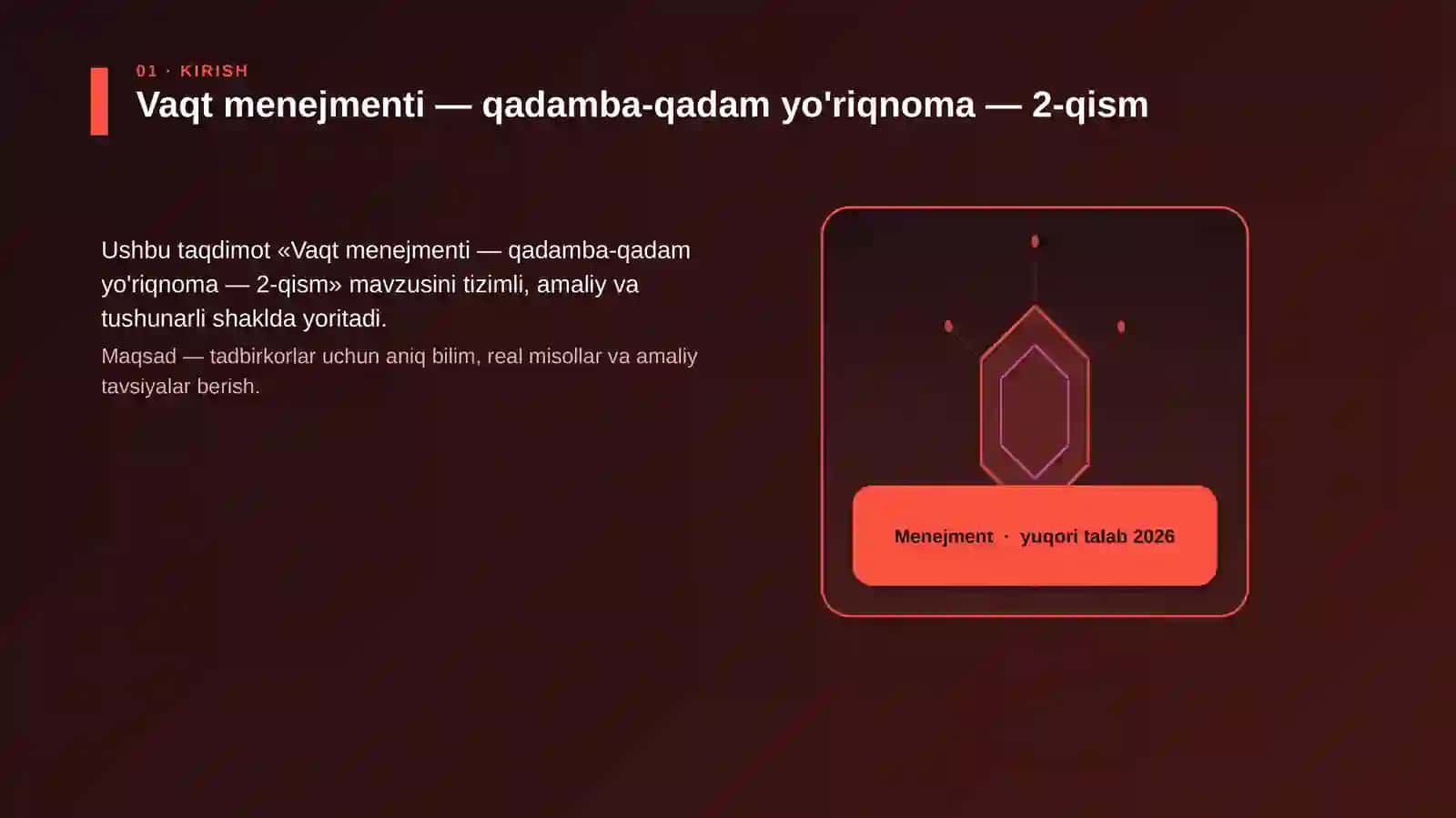 Vaqt menejmenti — qadamba-qadam yo'riqnoma — 2-qism 3