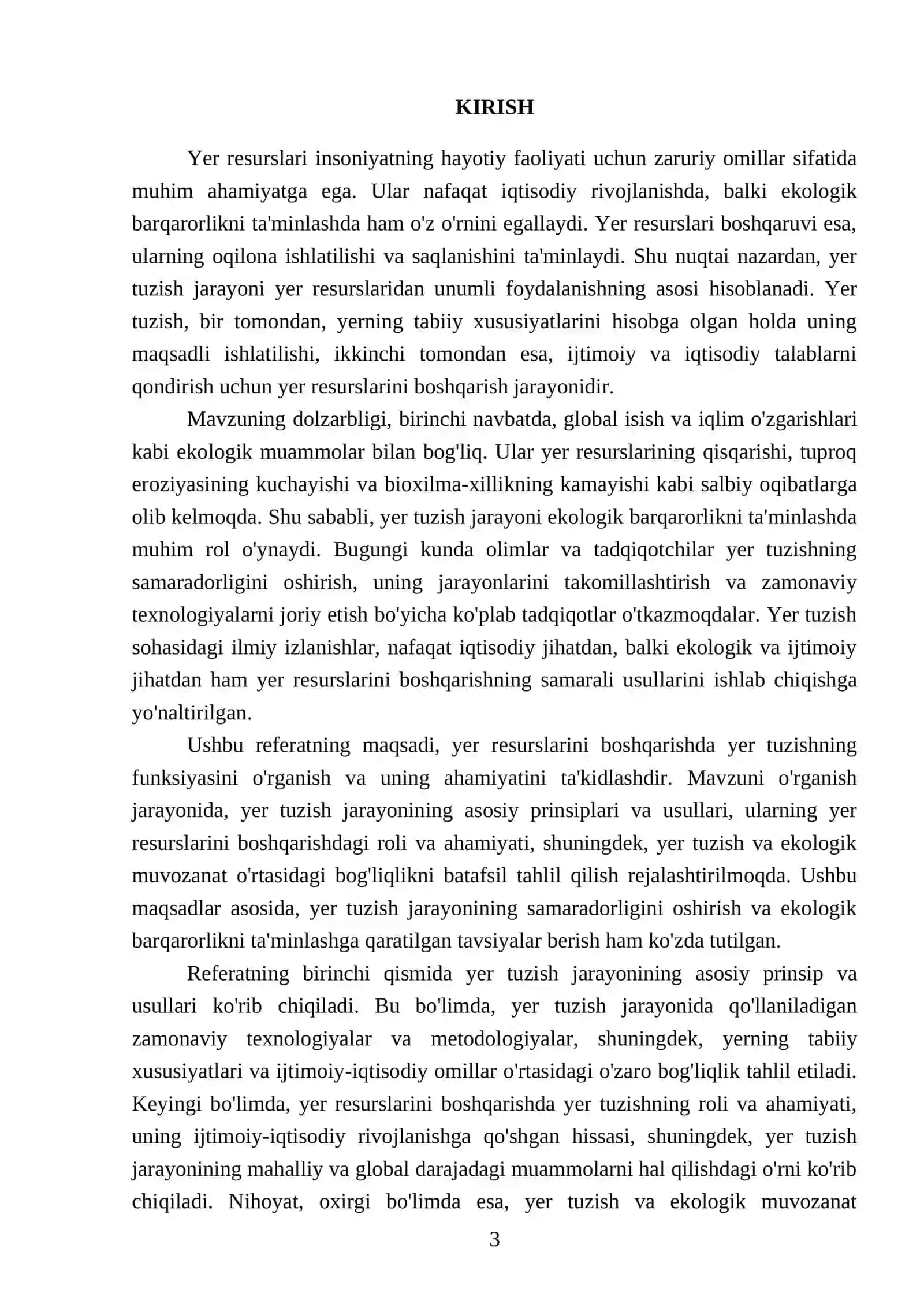 Yer resurslarini boshqarishda yer tuzishning funksiyasi 3