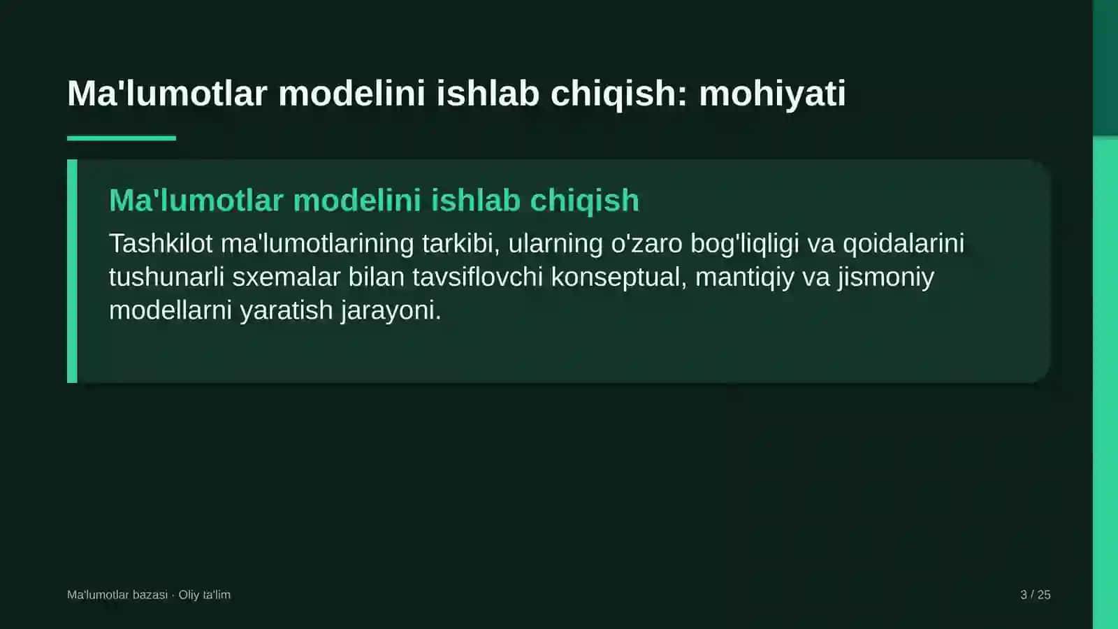 autsorsing kompaniyalarida ma'lumotlar modelini ishlab chiqish 2969 3