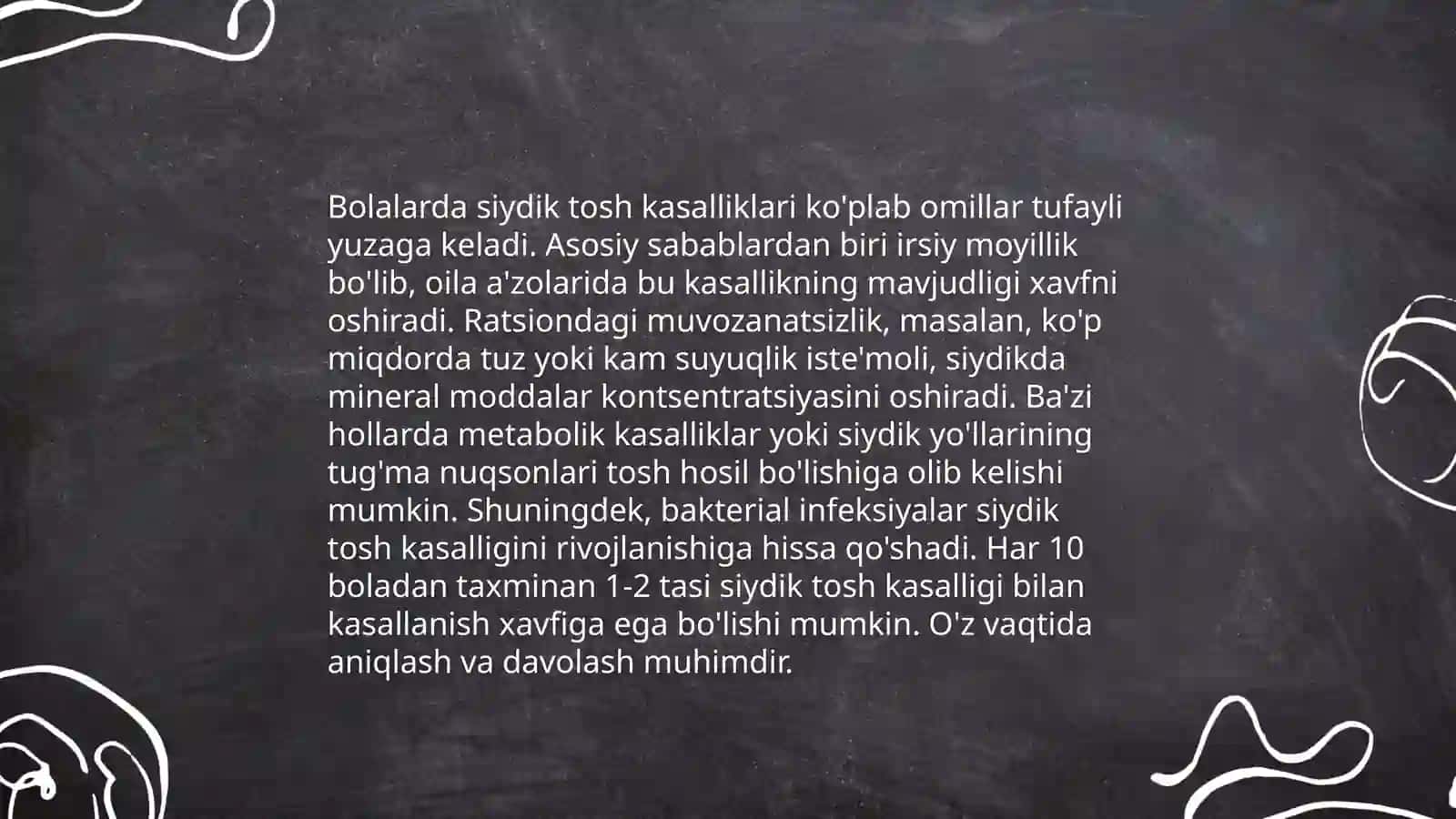 Bolalarda siydik tosh kasalliklari 3
