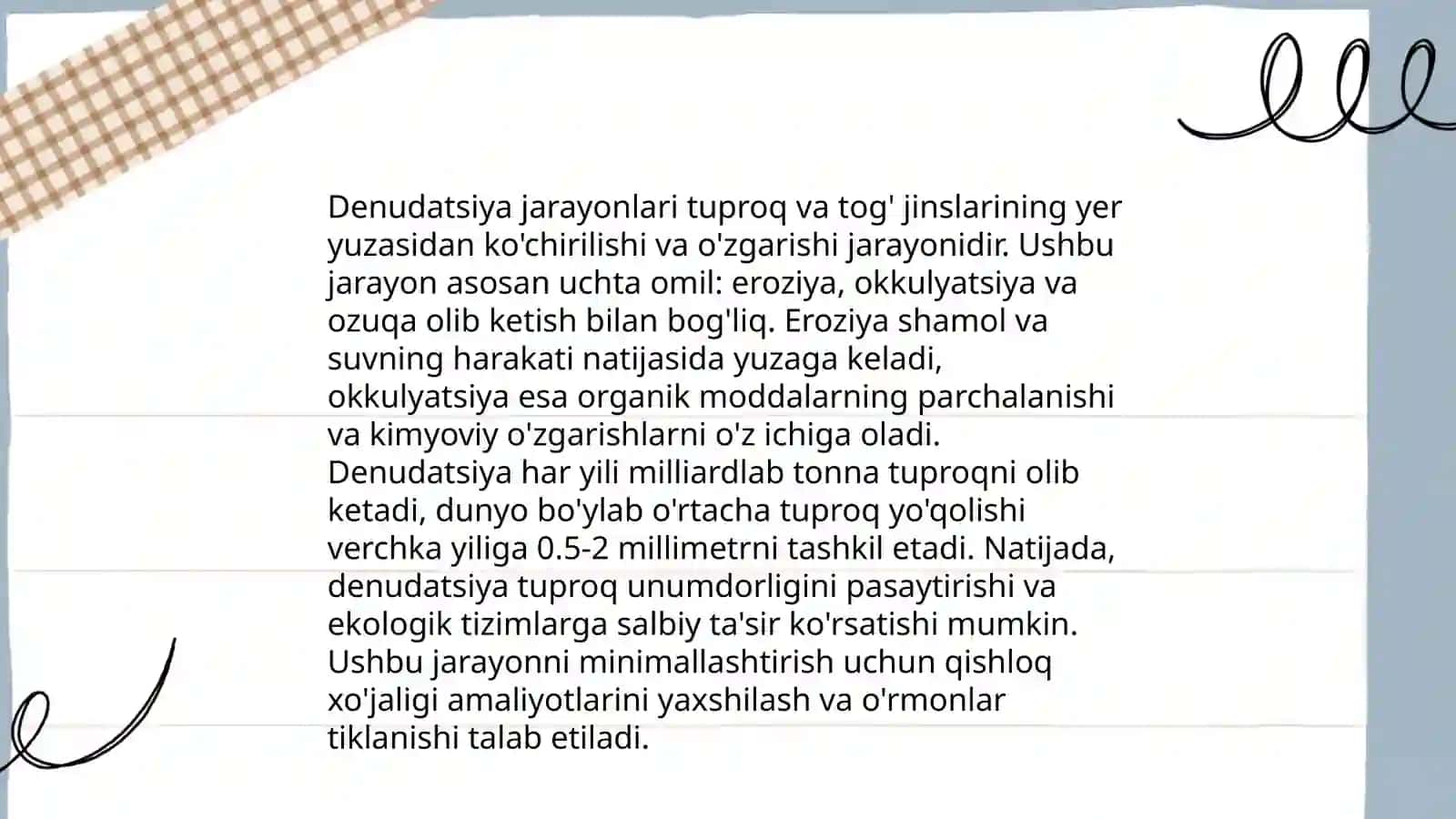 Ekzogen geologik jarayonlar 3