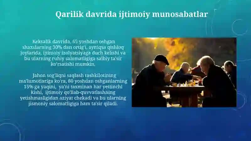 Yetuklik davri va gerondonlik psixologiyasi 3