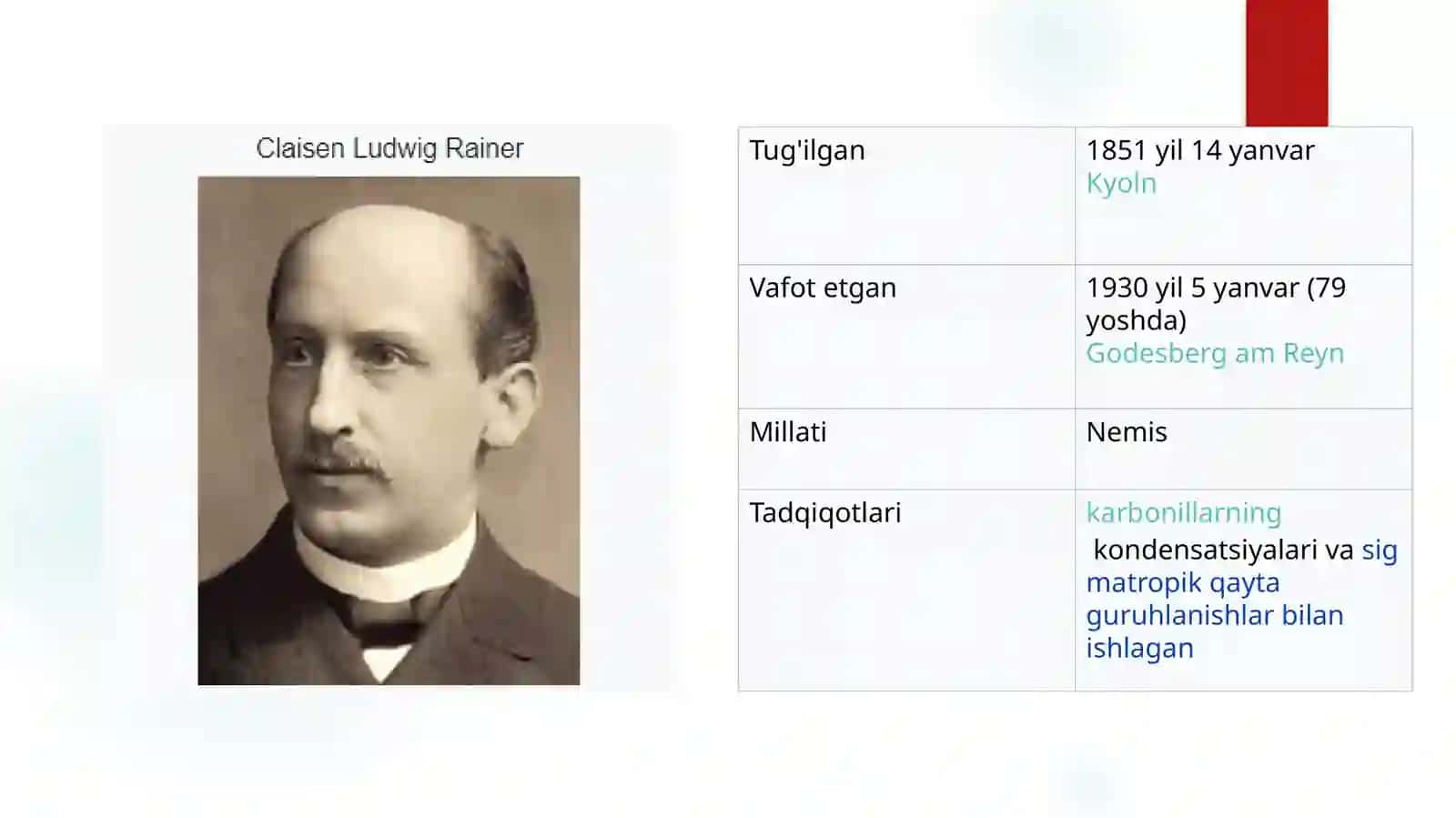 Klayzen qayta guruhlanishi 3