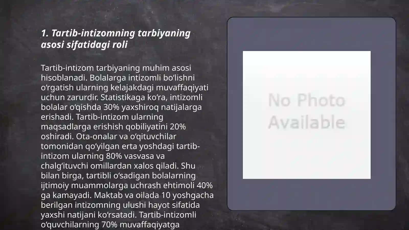 Tartib-intizomning tarbiyaning asosi sifatidagi roli 3