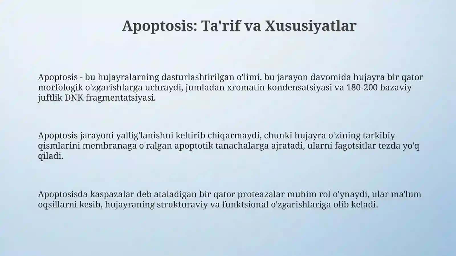 Hujayra appoptozi va uning giologik ahamiyati 3