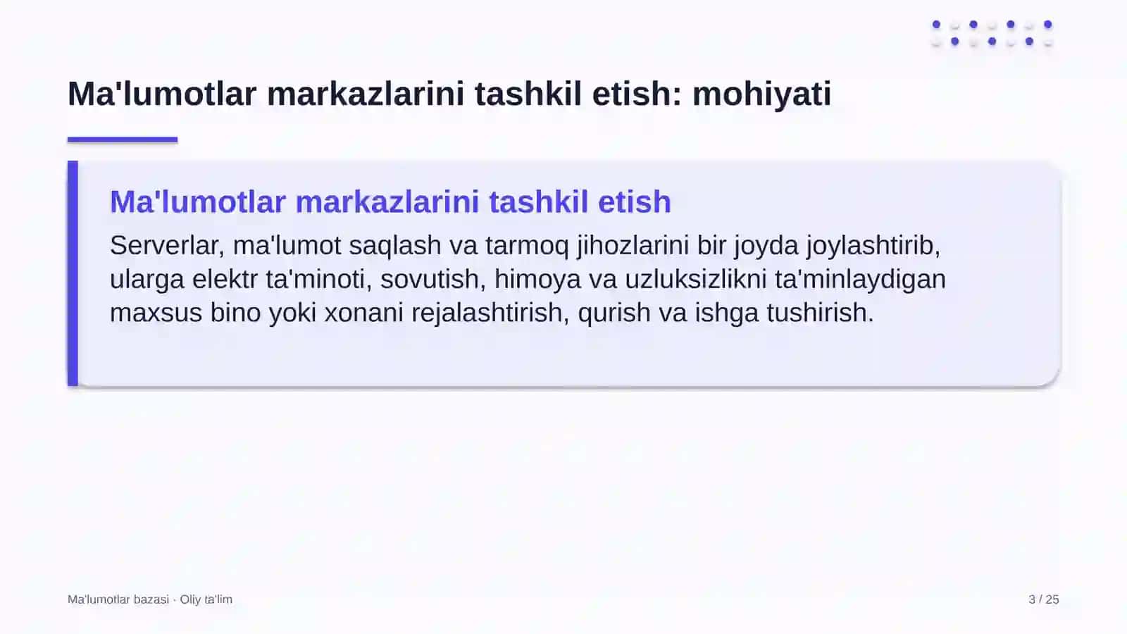 geodeziya va kartografiyada ma'lumotlar markazlarini tashkil etish 6384 3
