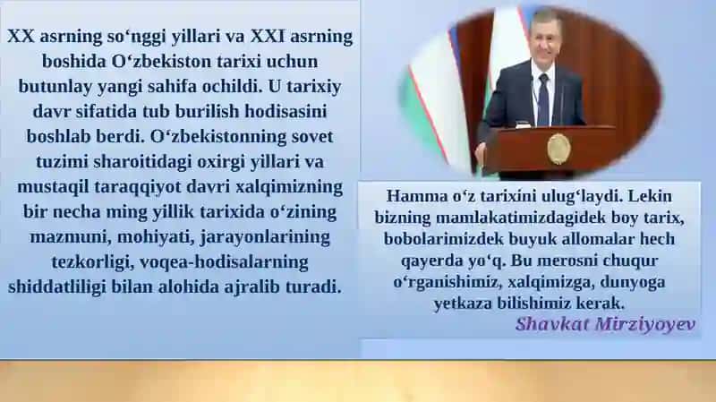 O’zbekistonning Eng yangi Tarixi 3