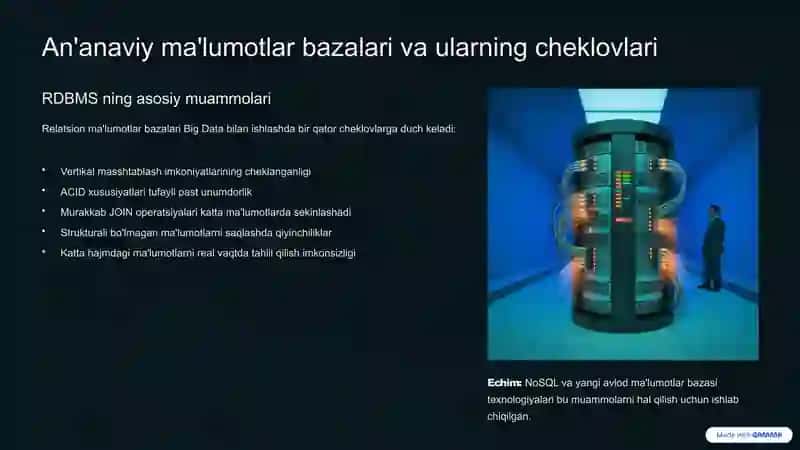 Big Data saqlash va uni tahlil qilish uchun ma’lumotlar bazasi texnologiyalari 3