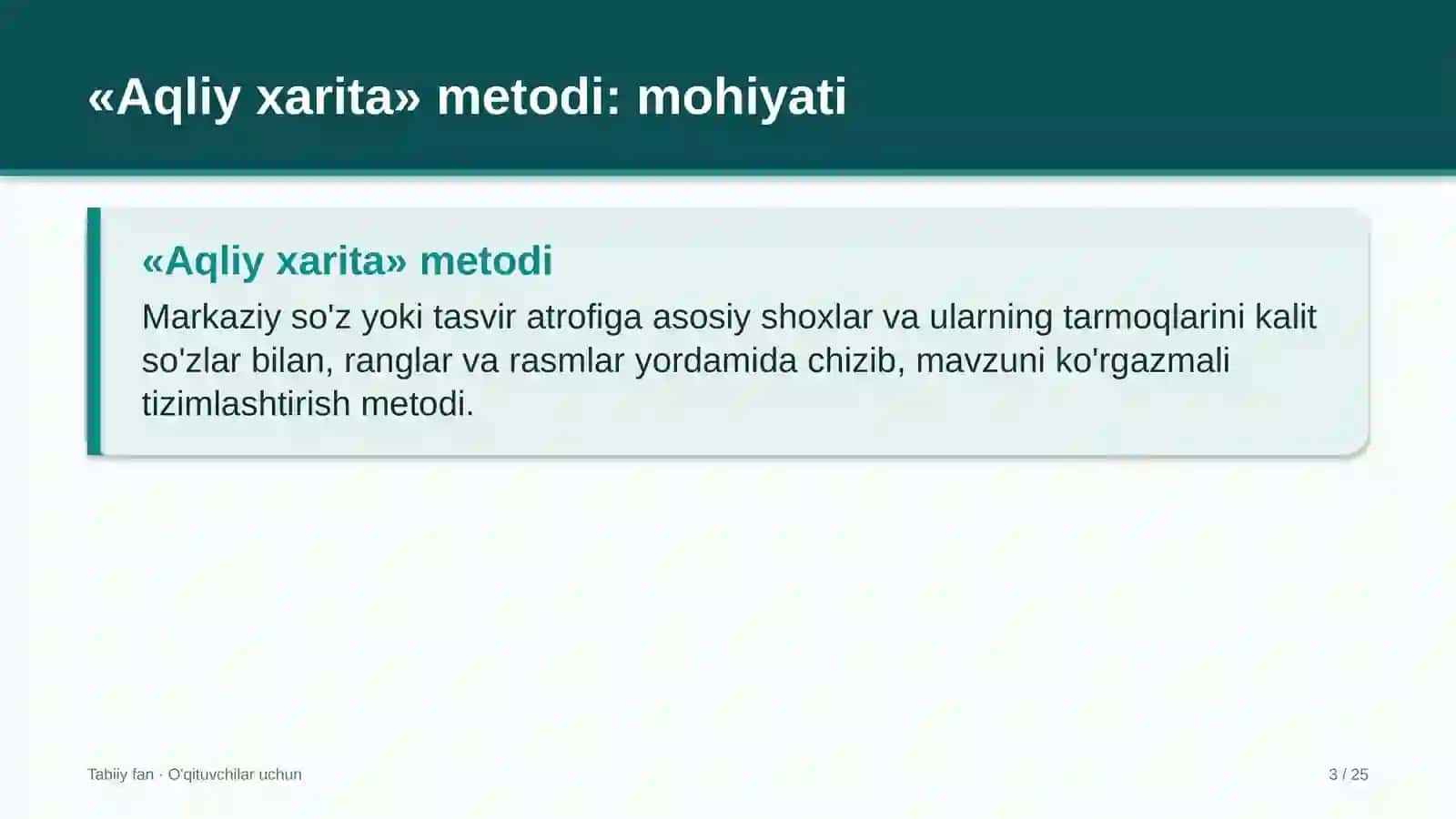 tabiiy fan darslarida aqliy xarita metodidan foydalanish 4979 3