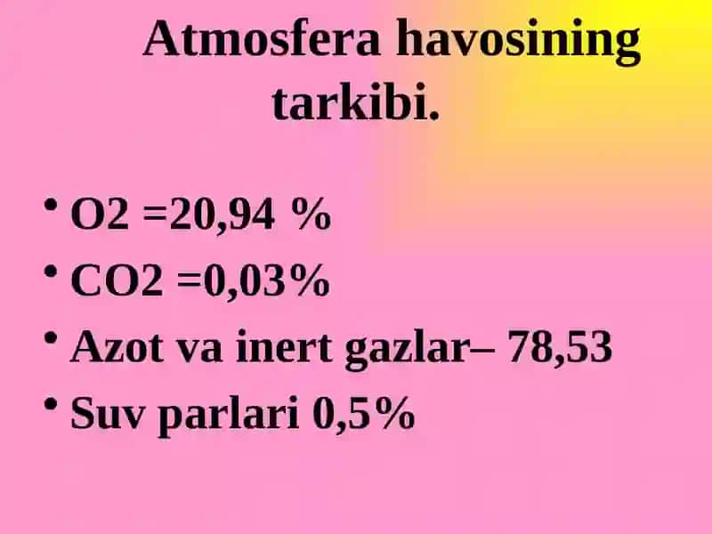 Alveolyar havo: 3