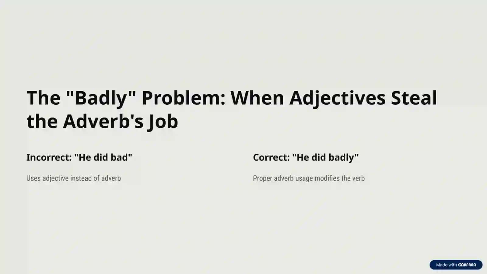 Adjectives Acting as Adverbs: Breaking the Rules 3