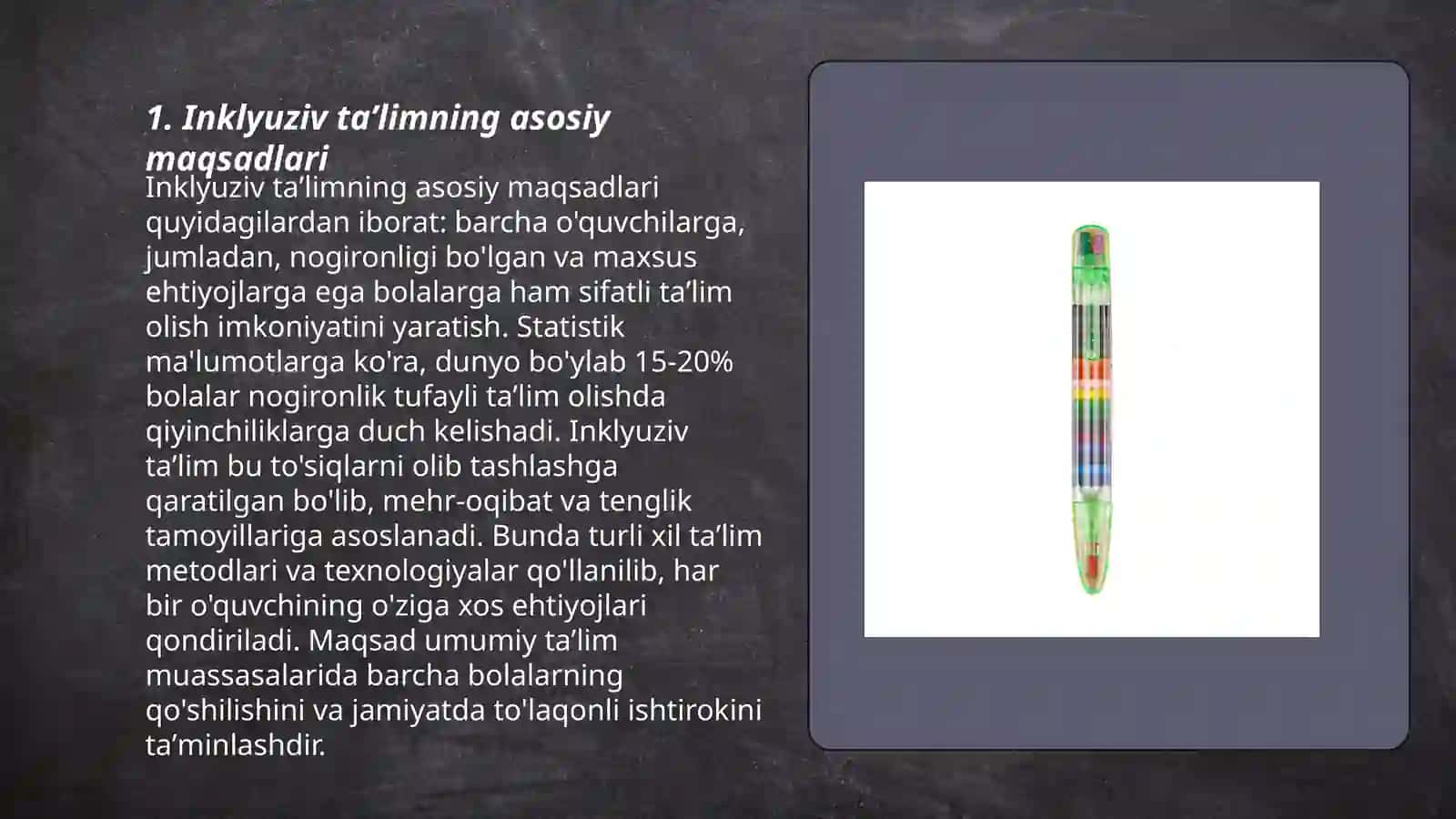 Inklyuziv taʼlimning asosiy maqsadlari 3