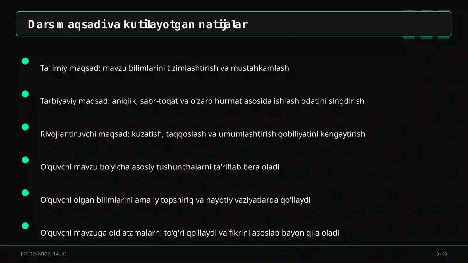 Otlarda son, egalik va kelishik (6-sinf) 3