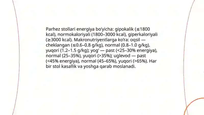 Parhez taomlar 3