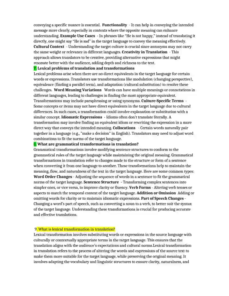 Glossing technique in translation 3