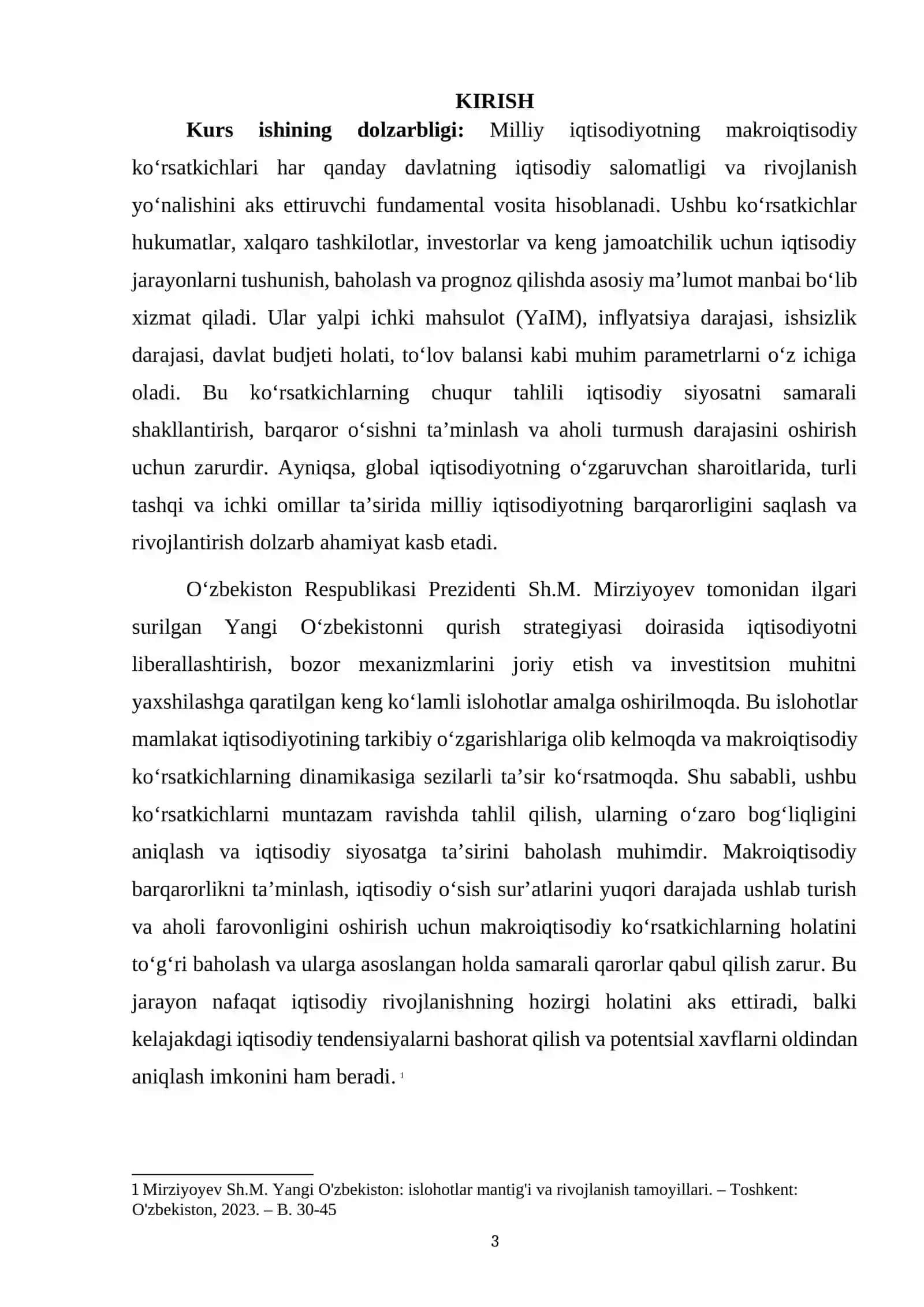 MILLIY IQTISODIYOTNING MAKROIQTISODIY KO‘RSATKICHLARI NAZARIY ASOSLARI VA TASNIFI 3