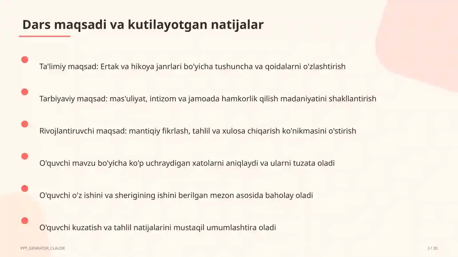 Ona tili va o'qish (1–4) — ochiq dars uchun 3