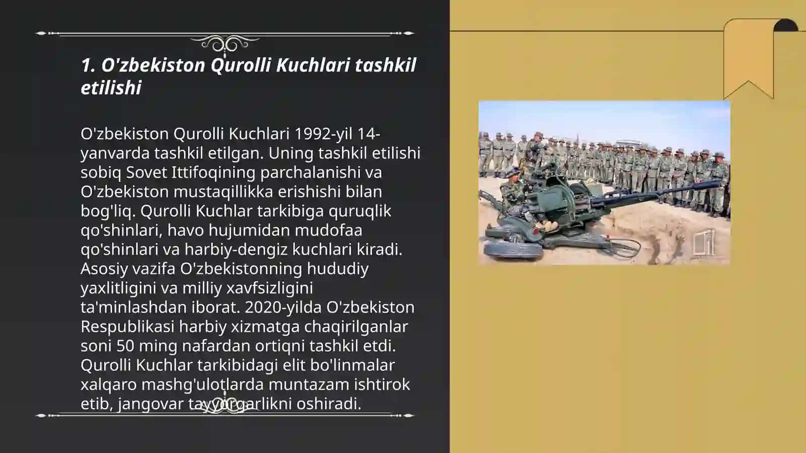 O'zbekiston Qurolli Kuchlari tashkil etilishi 3