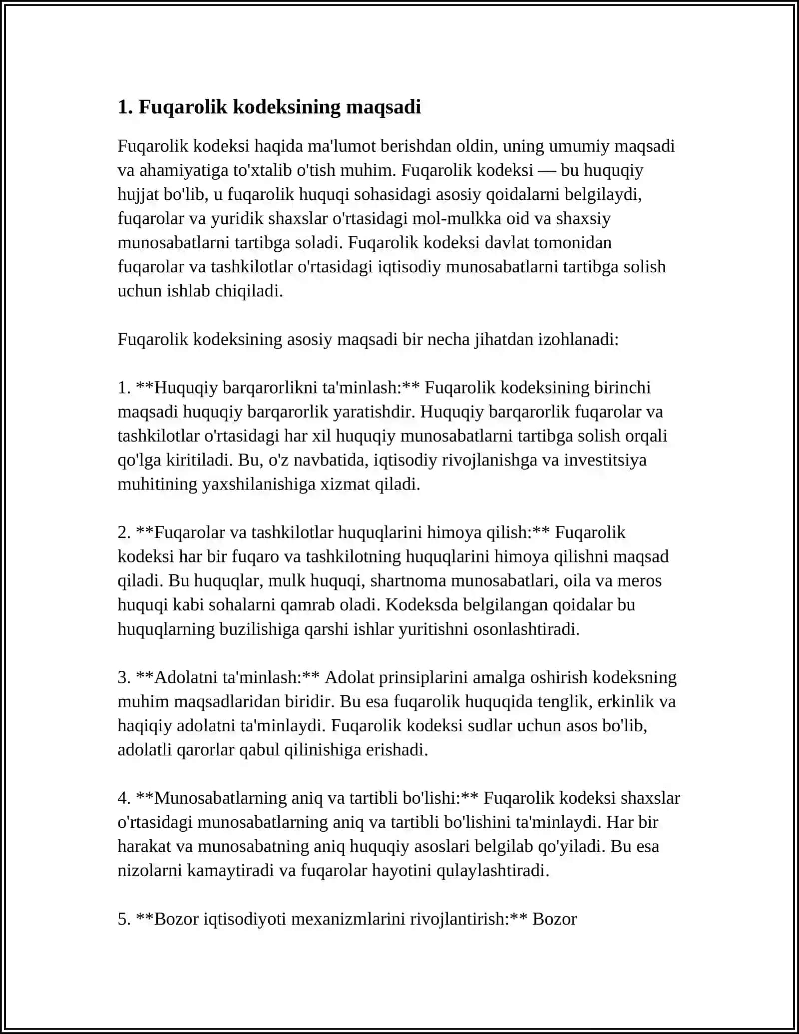 FUQAROLIK KODEKSI TUSHUNCHASI VA TURLARI 3