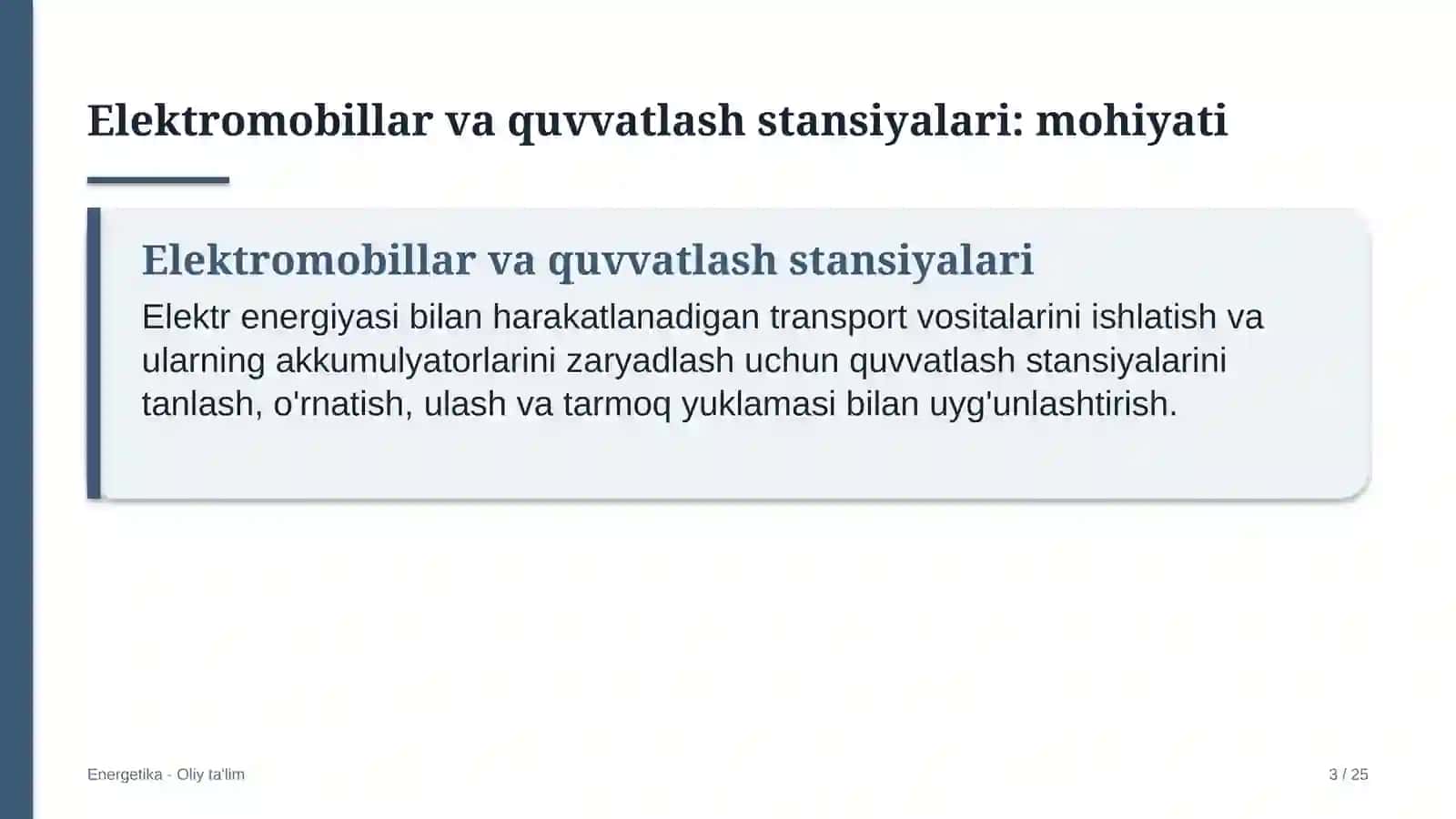 Xususiy maktablarda elektromobillar va quvvatlash stansiyalaridan foydalanish 3
