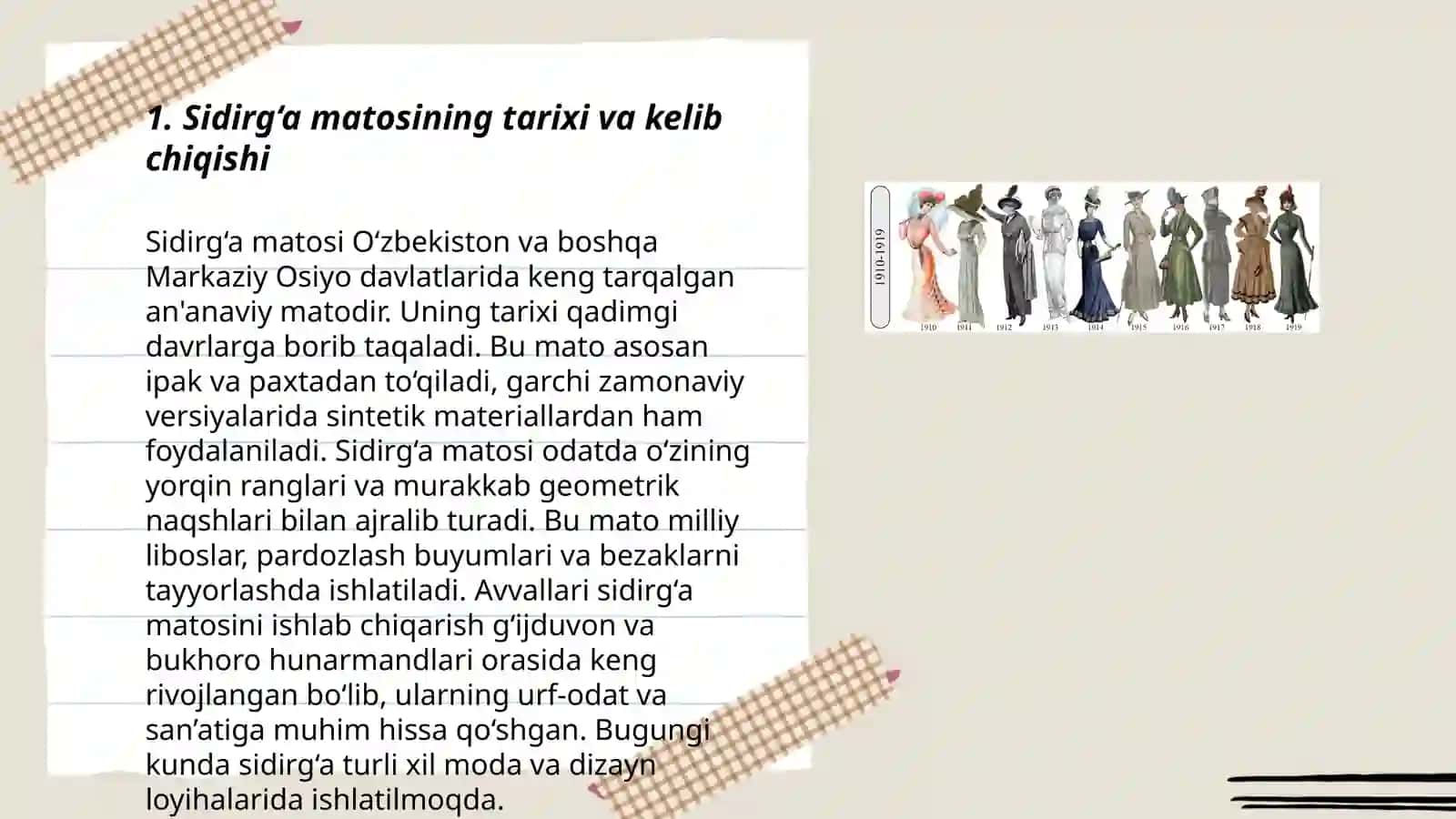 Sidirg‘a matosidan ayollar roma uslubidagi kiyimlarni zamonaviy retro uslubiga moslashtirib kiyim tikishg‘texnologiyasi 3