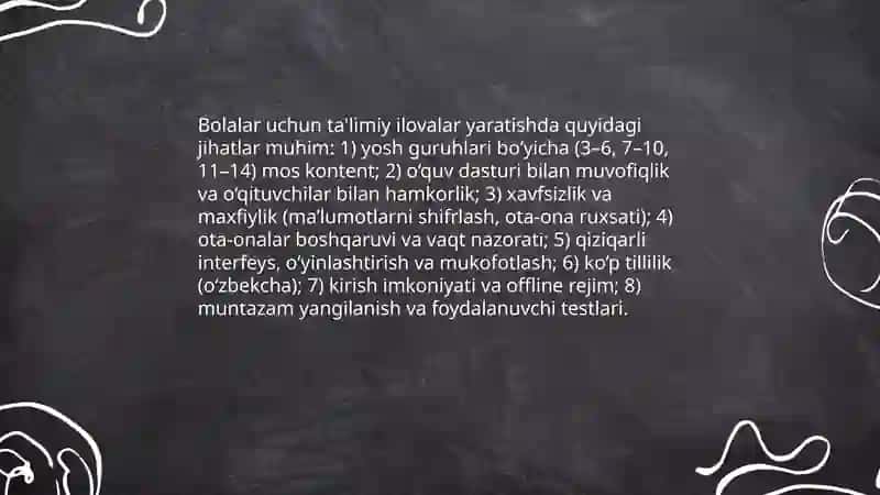 Bolalar uchun ta'limiy ilovalar yaratish 3