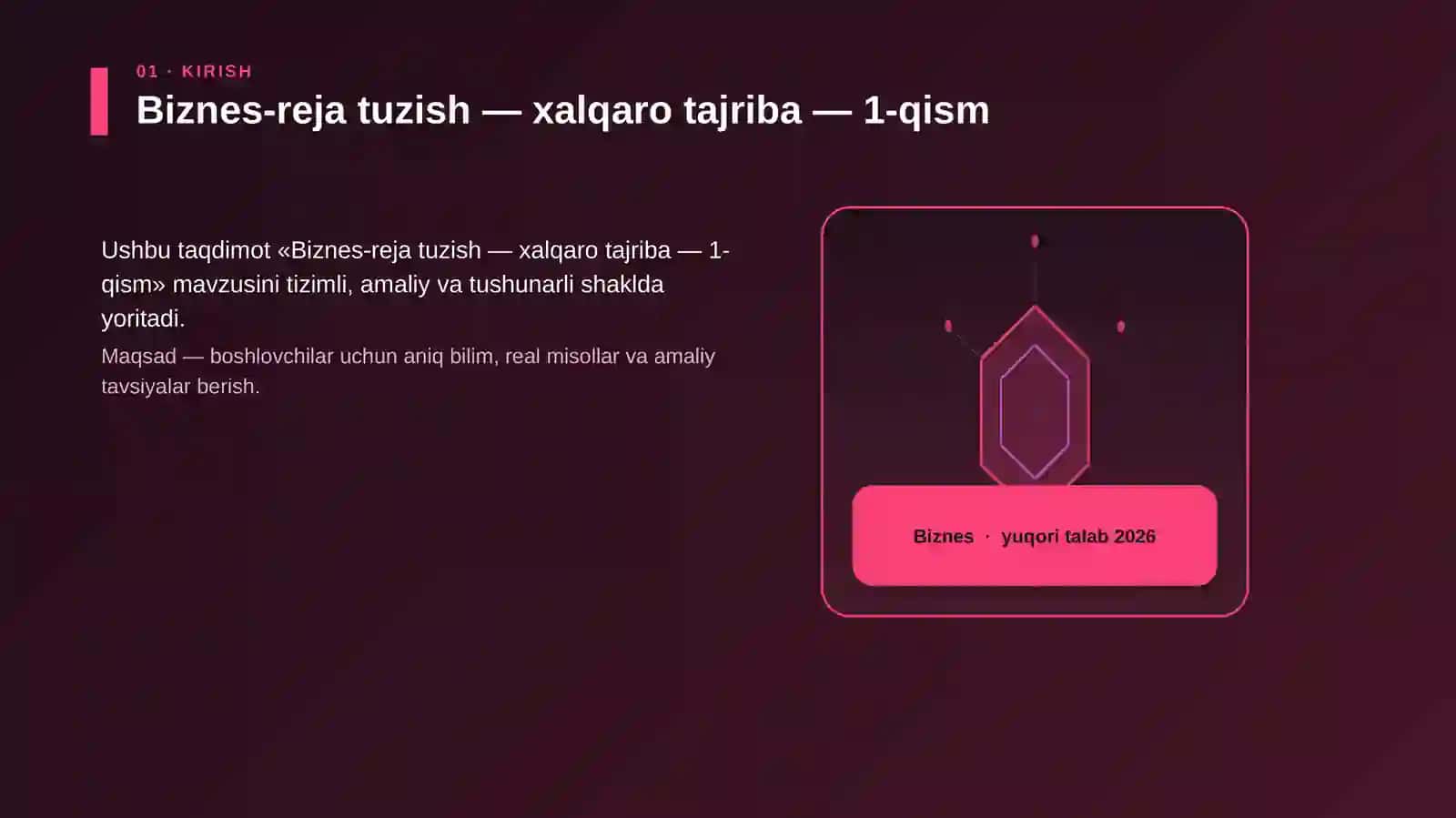 Biznes-reja tuzish — xalqaro tajriba — 1-qism 3