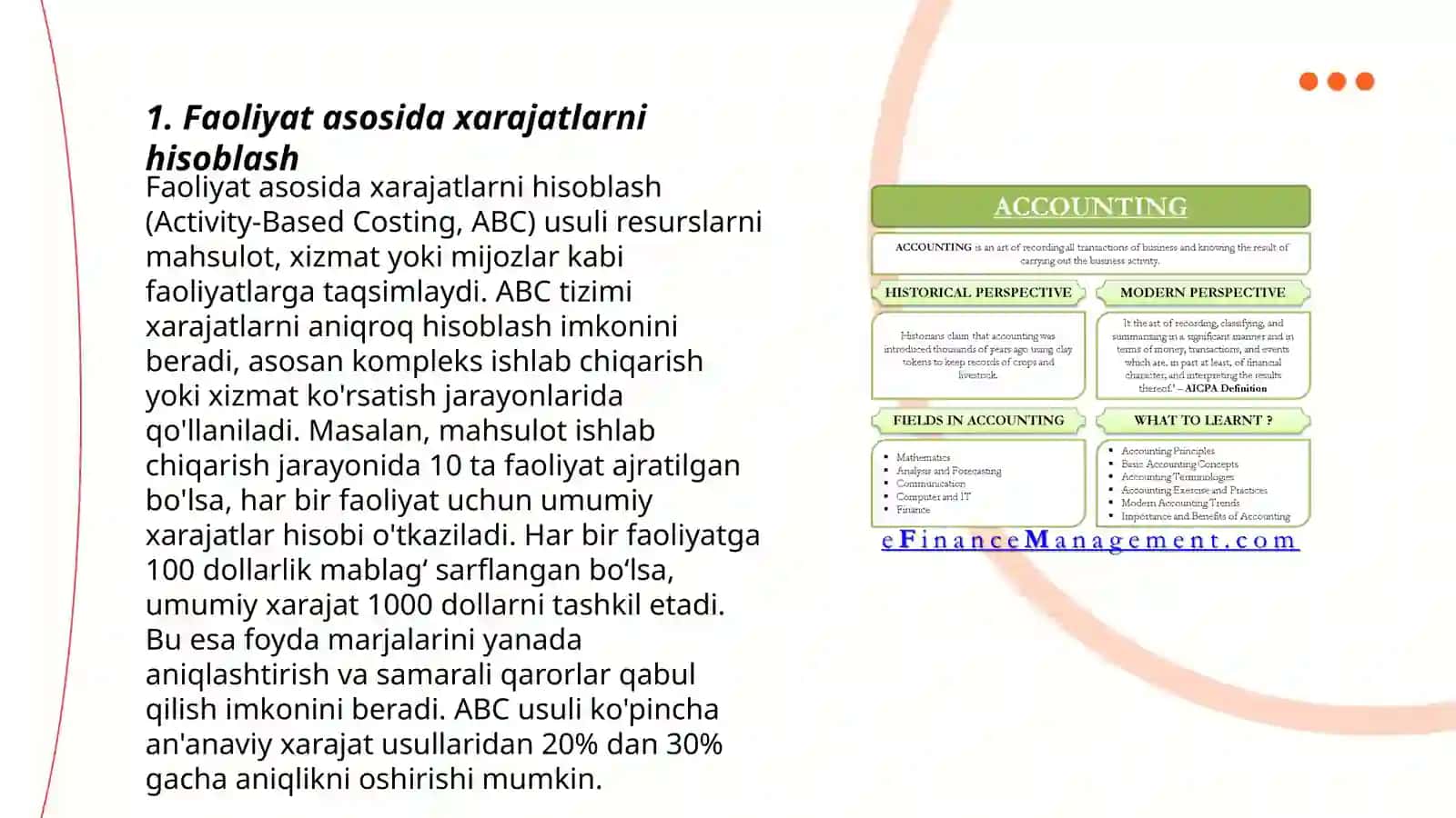 Boshqaruv hisobi fanida qoʻllaniladigan usullar 3