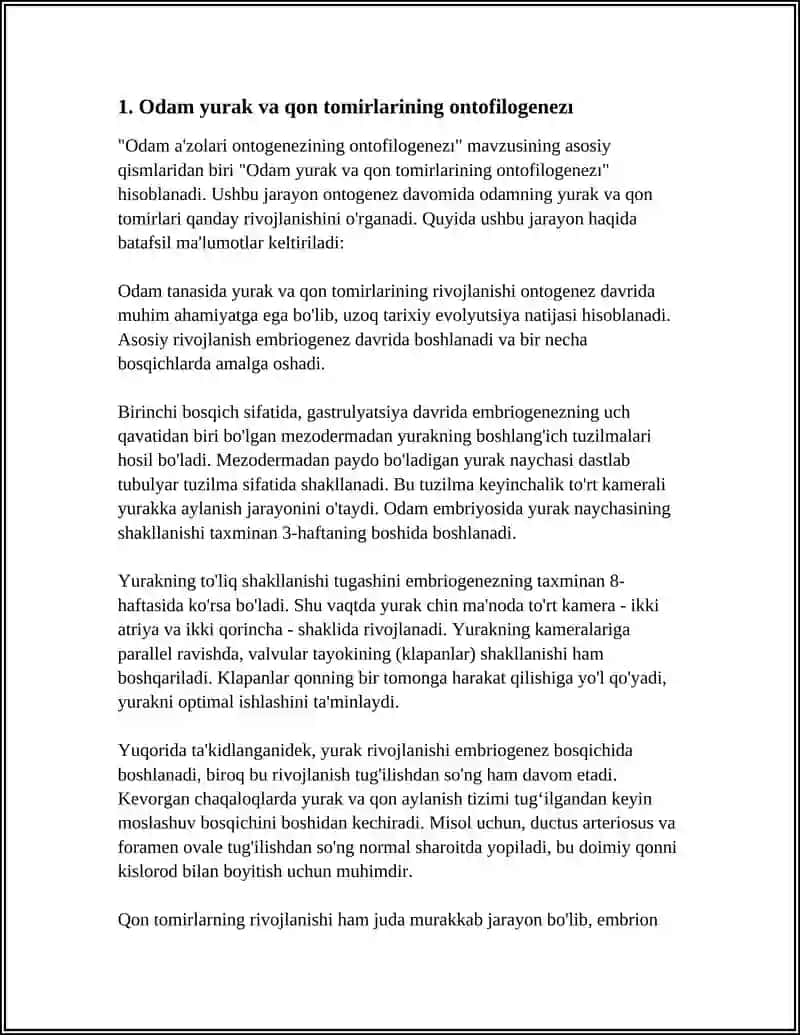 ODAM A'ZOLARINING ONTOFILOGENEZI 3