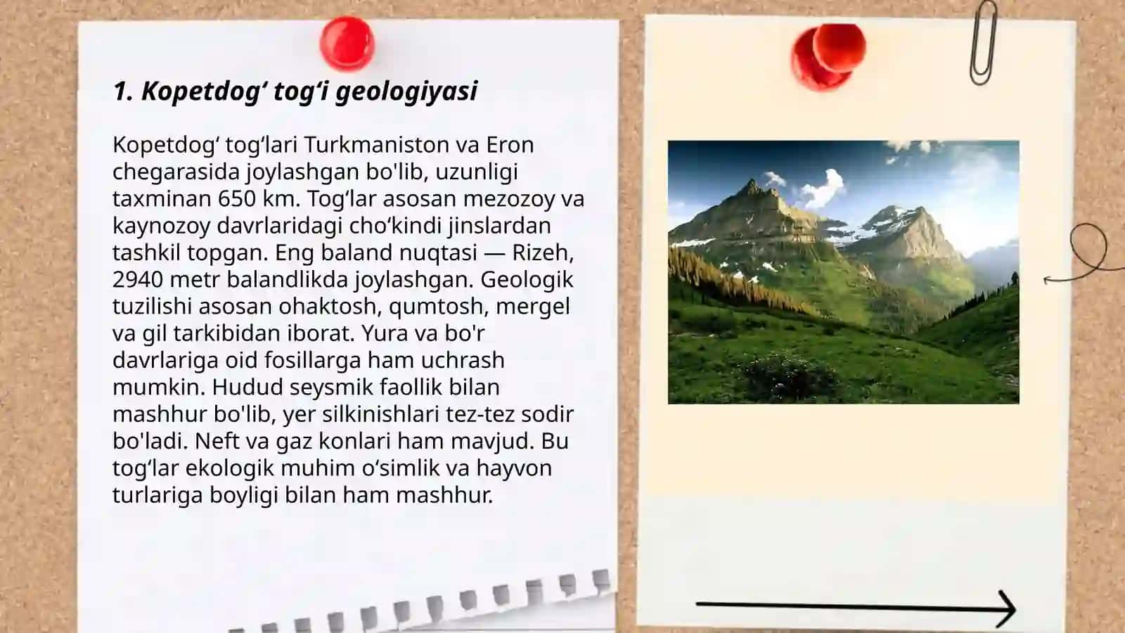 Kopetdogʻ togʻi irmoqlari rasmi bilan 3