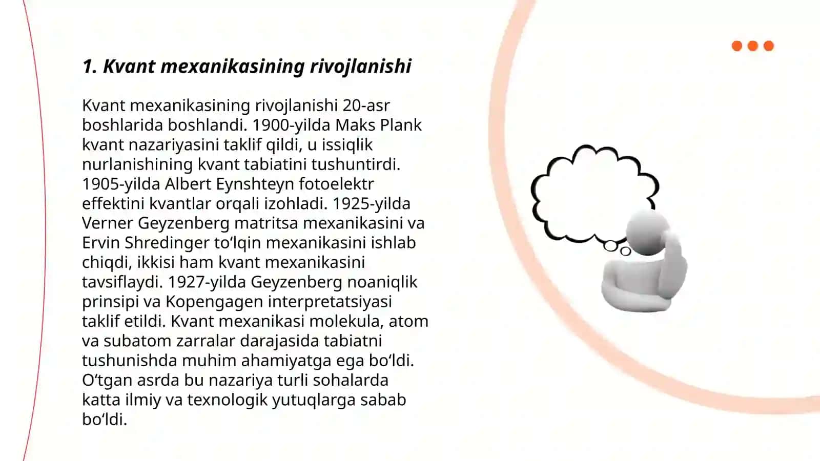 Kvant mexanikasining rivojlanishi 3