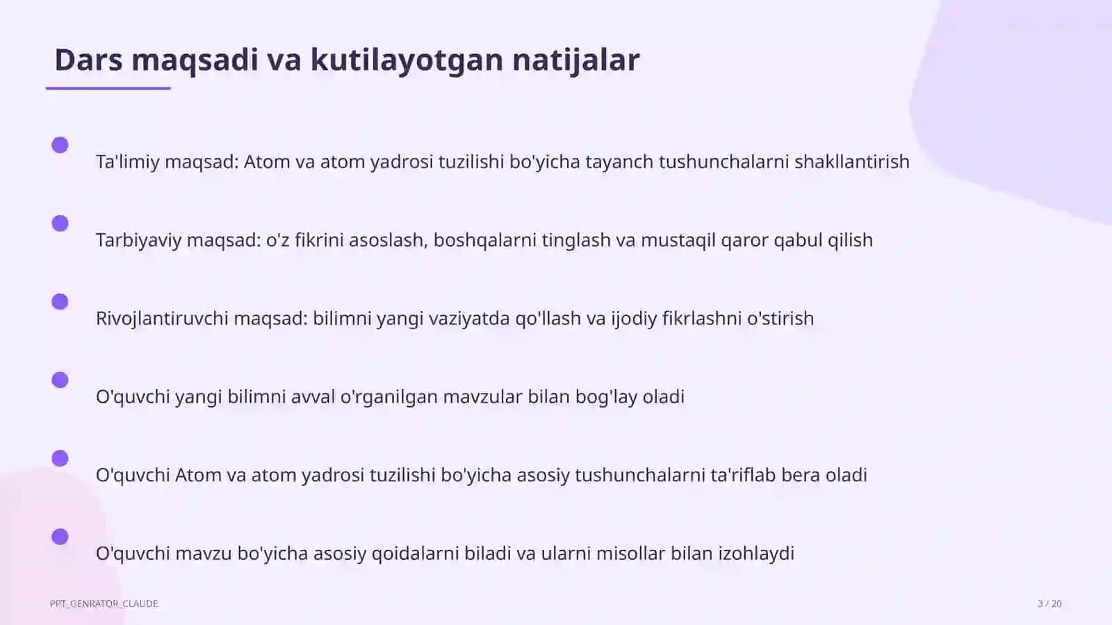 Atom va atom yadrosi tuzilishi (11-sinf) 3