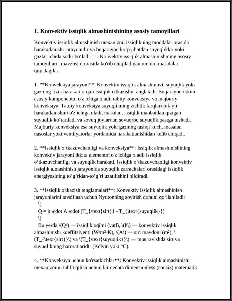 KONVEKTIV ISSIQLIK ALMASHINISH MEXANIZMI 3