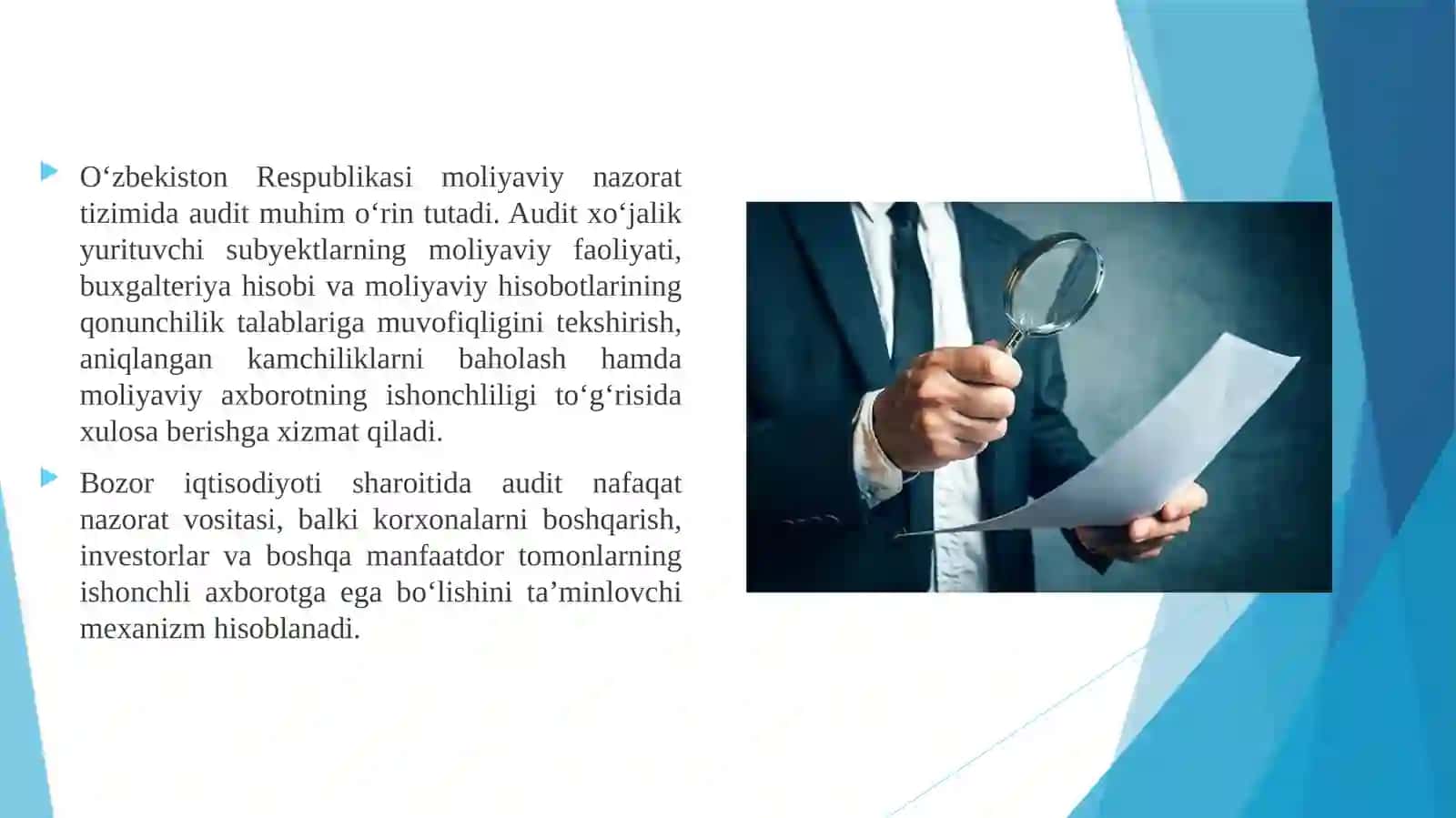 Oʻzbekiston Respublikasi moliyaviy nazorat tizimida auditning roli. 3