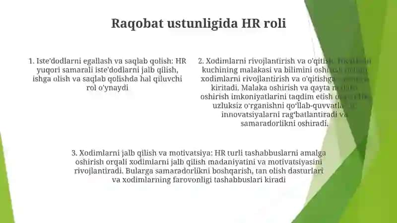 Raqobat Muhitida Inson Resurslarining OʻRni Va Ahamiyati 3
