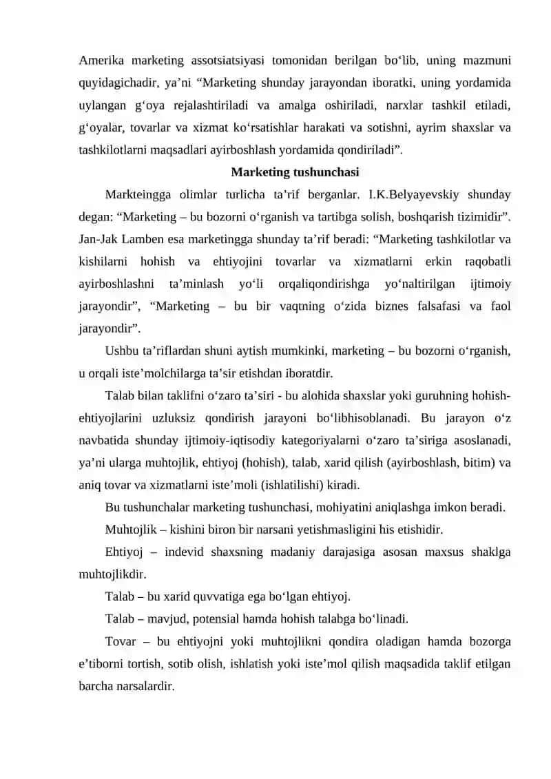 MARKETING BIZNES REJASINING ME'YORIY NEGIZI 3