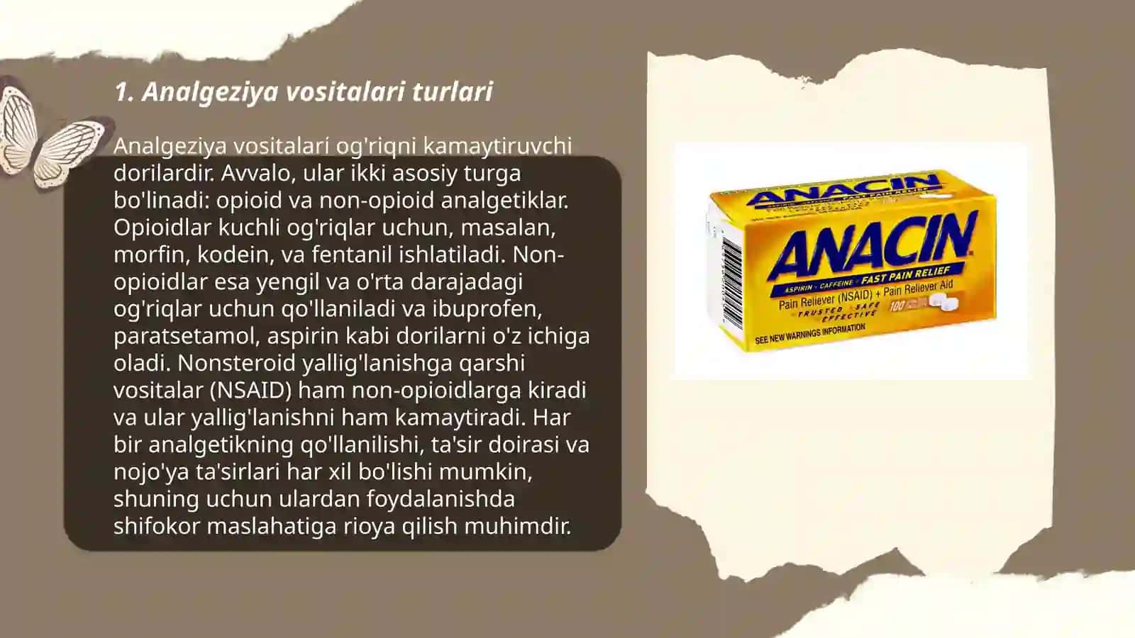 Analgeziya qiladigan vositalar 3