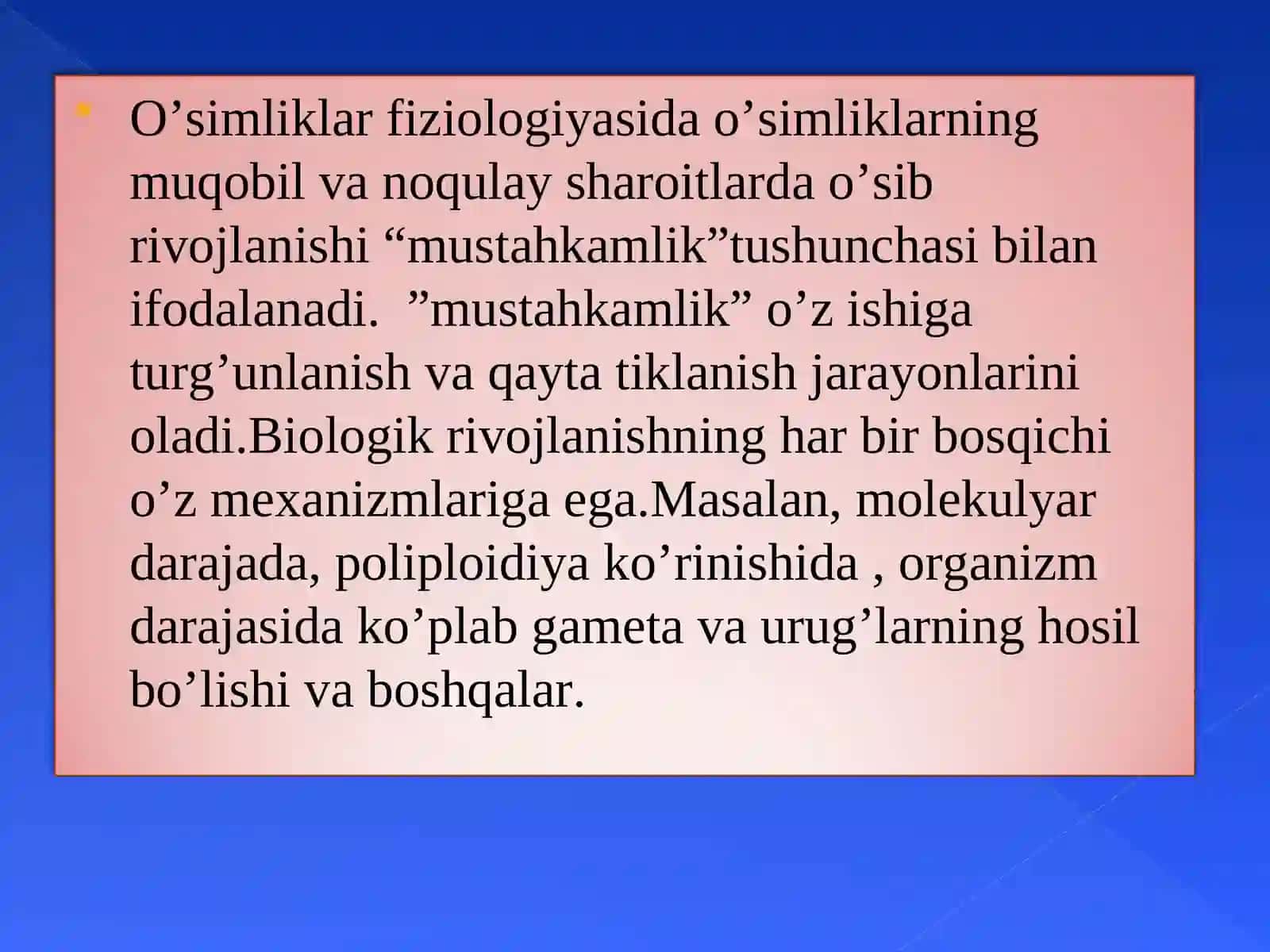 O'simliklarning Fiziologiyasi 3