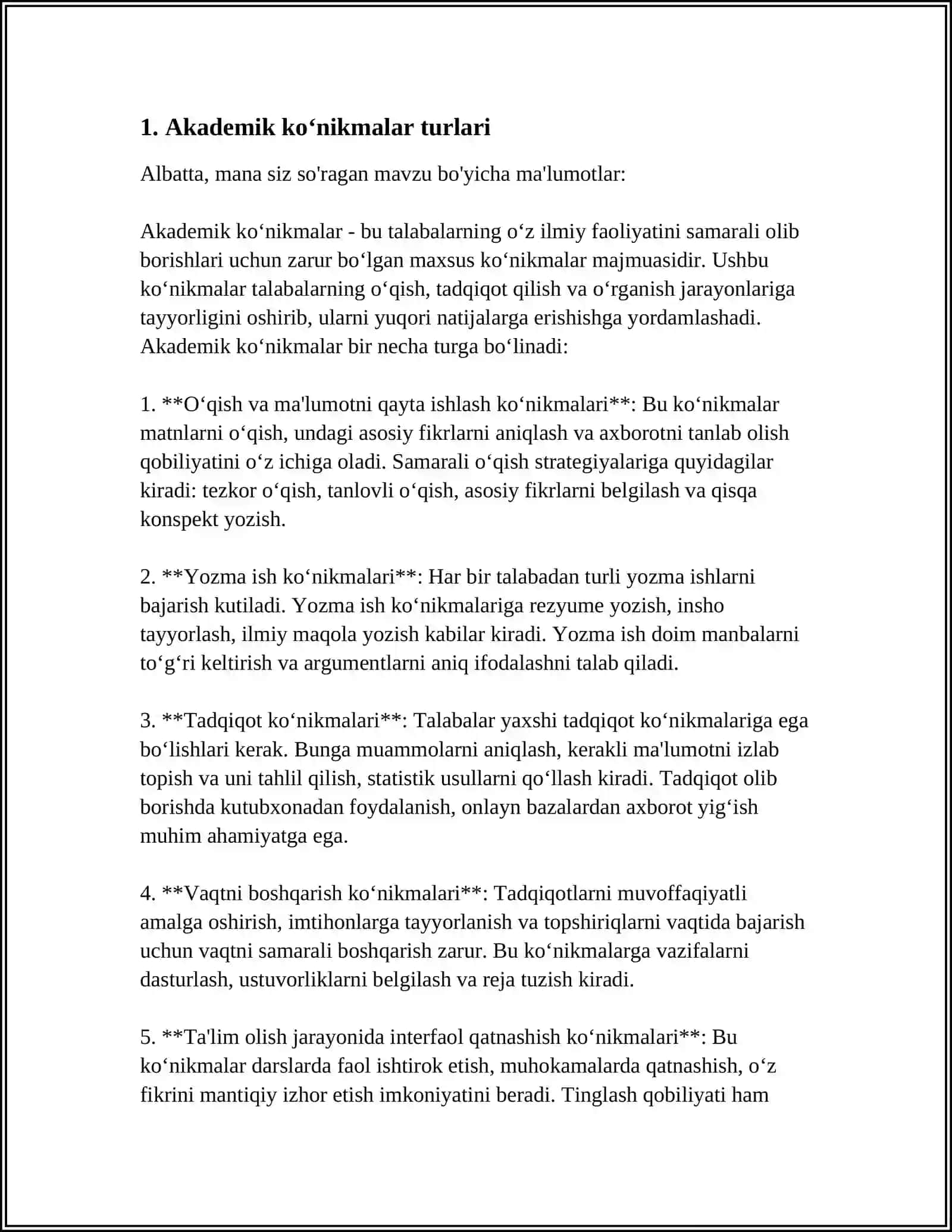 PROFESSIONAL TAʼLIMDA AKADEMIK KOʼNIKMALARNING OʻRNI 3