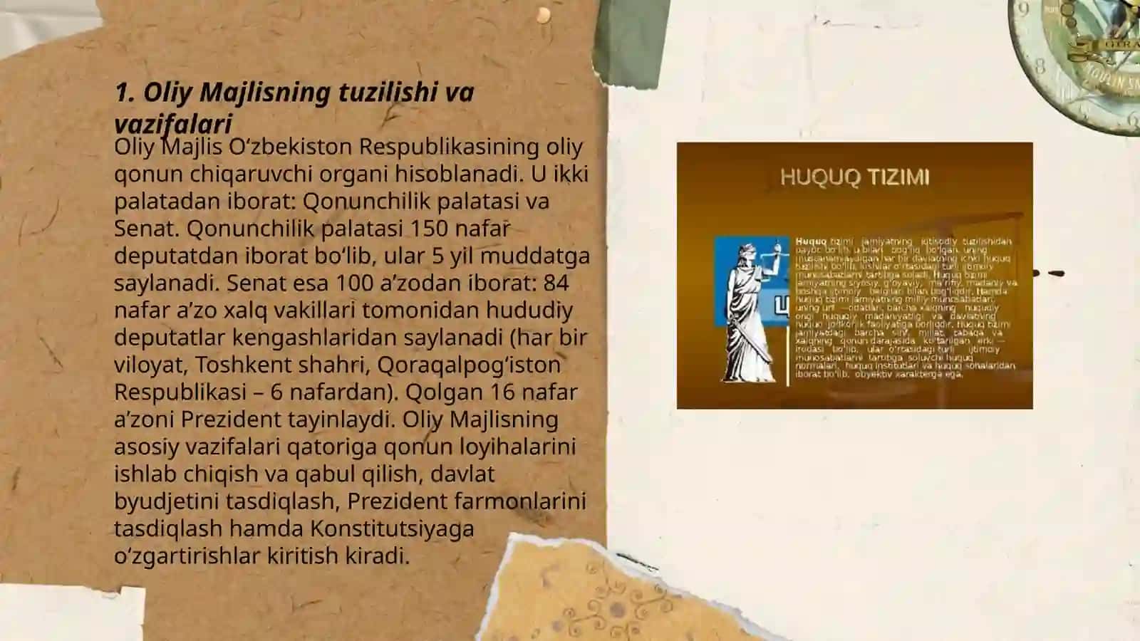 O‘zbekiston parlament tizimi va undagi islohatlar huquq targ‘ibot 3