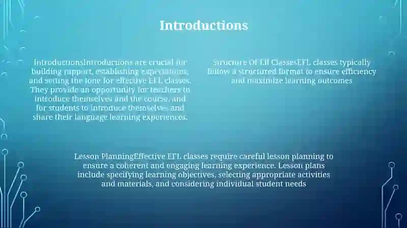 Structure Of Efl Classes 3