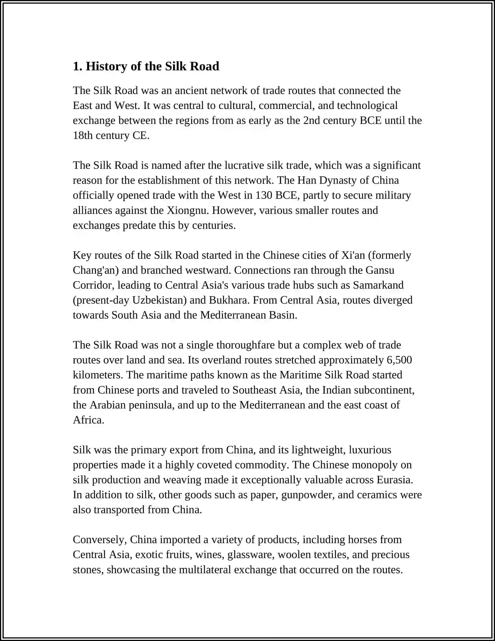 MUSTAQIL ISH: SILK ROAD 3