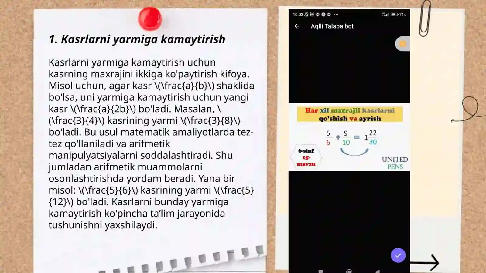 Kasrlarni yarmiga kamaytirish 3
