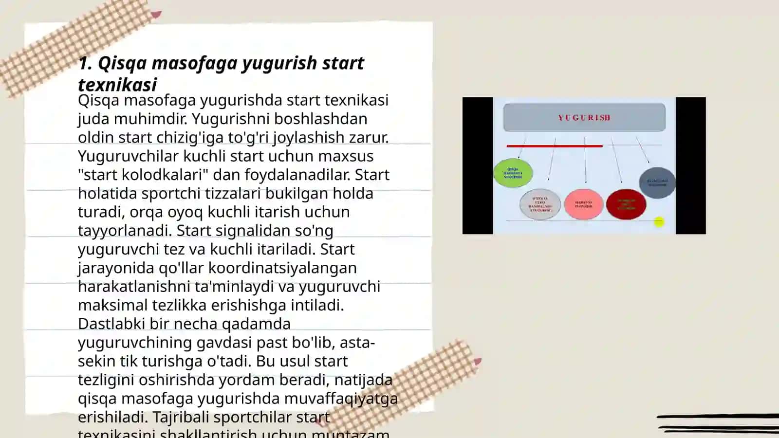 Qisqa masofaga yugurish texnikasi 3