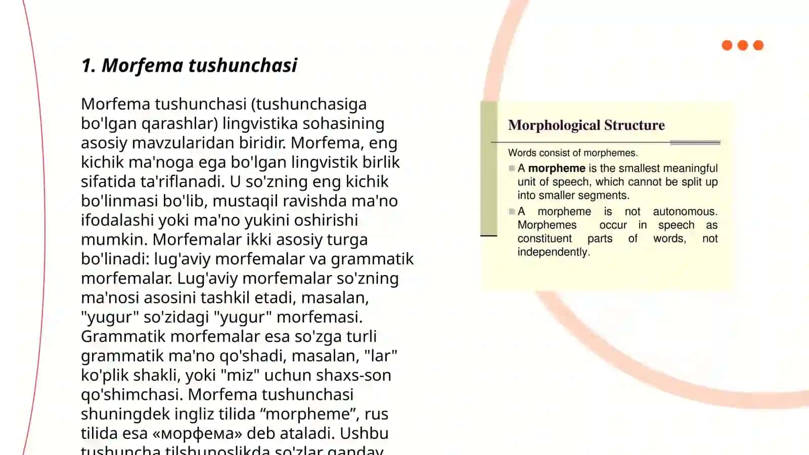Morfema va uning turlari 3