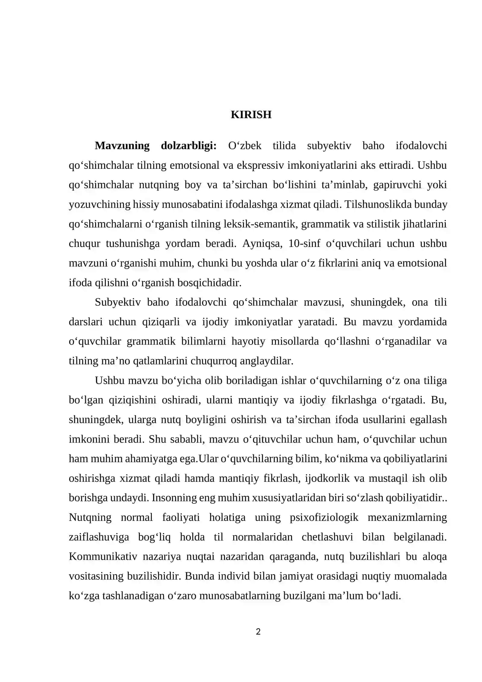 O‘QUVCHILARNING SUBYEKTIV BAHO IFODALOVCHI QO‘SHIMCHALAR USLUBIYATI USTIDA ISHLASH MALAKALARINI RIVOJLANTIRISH 3