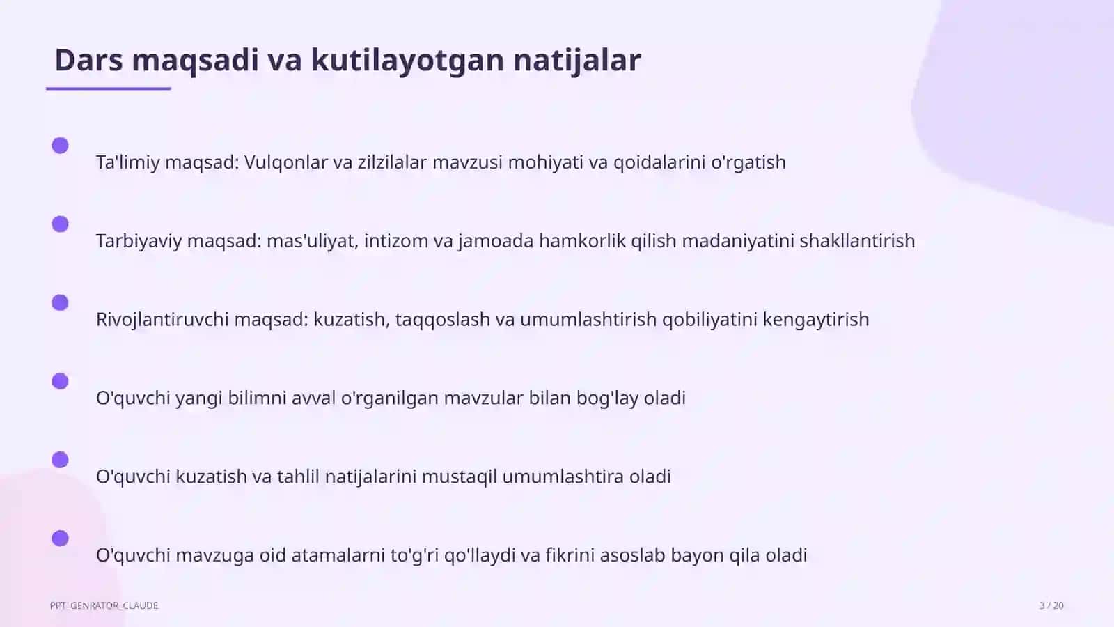 Vulqonlar va zilzilalar (5-sinf) 3